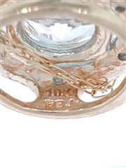 10K Solid Rose Gold Morganite Diamond Accent Slide Necklace Size 18.0